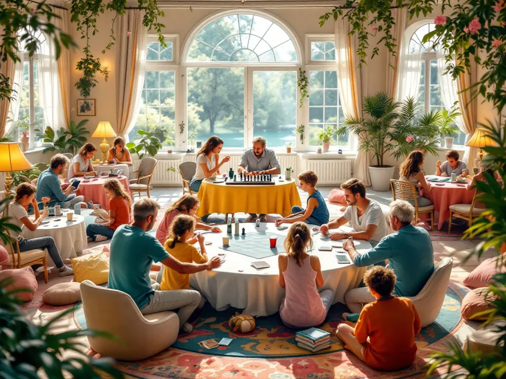 Spielende Menschen
